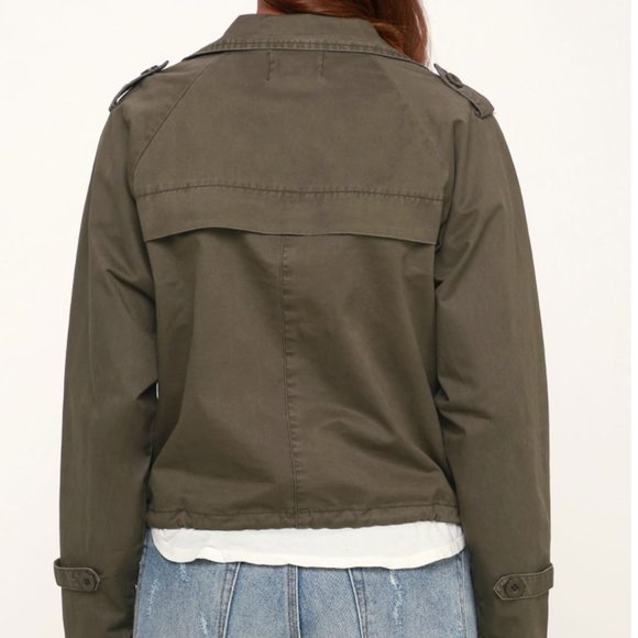 Lulus Loaded Olive Green Moto Jacket - Picture 2 of 5